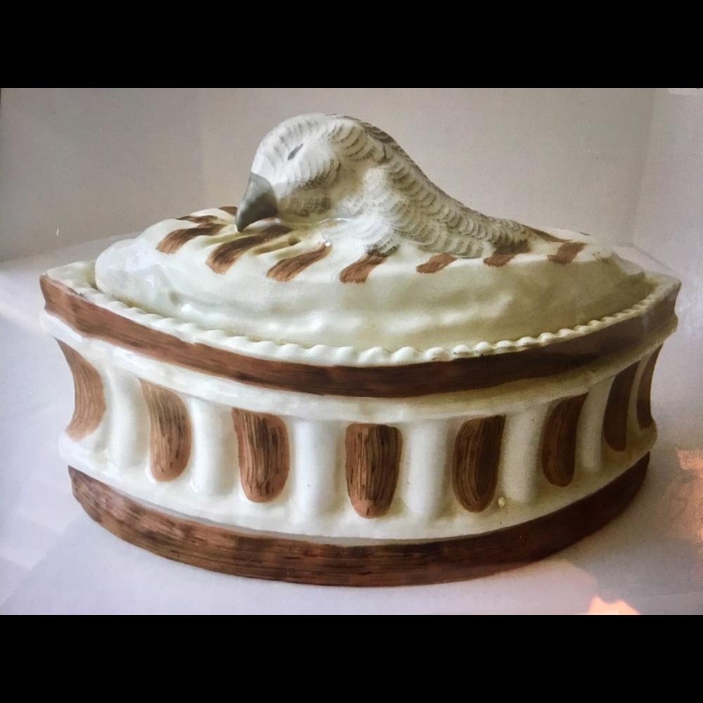 Vintage French Porcelain Game Tureen w Pheasant